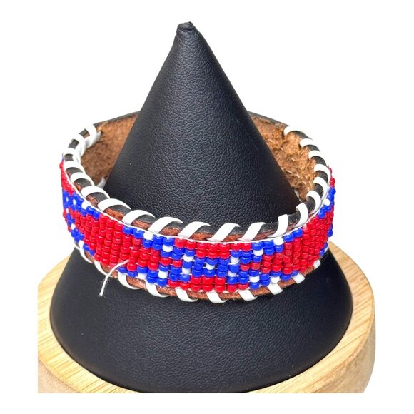 Lot 5 Handcrafted Native American Beaded Jewelry Necklace Bracelets Choker READ - Picture 2 of 12